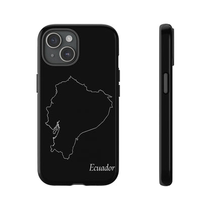 Ecuador Outline Phone Case – Minimal Country Map Tough Case (iPhone, Samsung, Pixel)