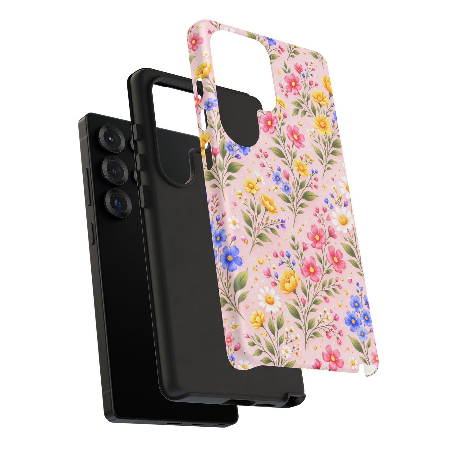 Wildflower Floral Phone Case Vintage Spring Meadow Tough Cover