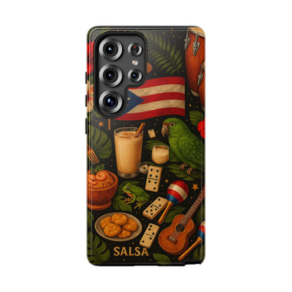 Puerto Rican Culture Phone Case | Boricua Icons Caribbean Aesthetic Tough Protective Case