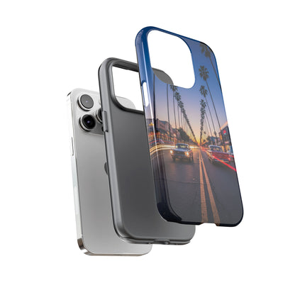 LA Sunset Boulevard Phone Case | Palm Tree Sunset Aesthetic | City Night Tough Case