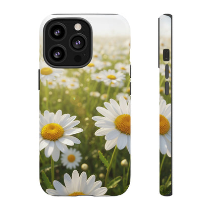 Daisy Phone Case – Floral Spring Field Tough Protective Case (iPhone, Samsung, Pixel)