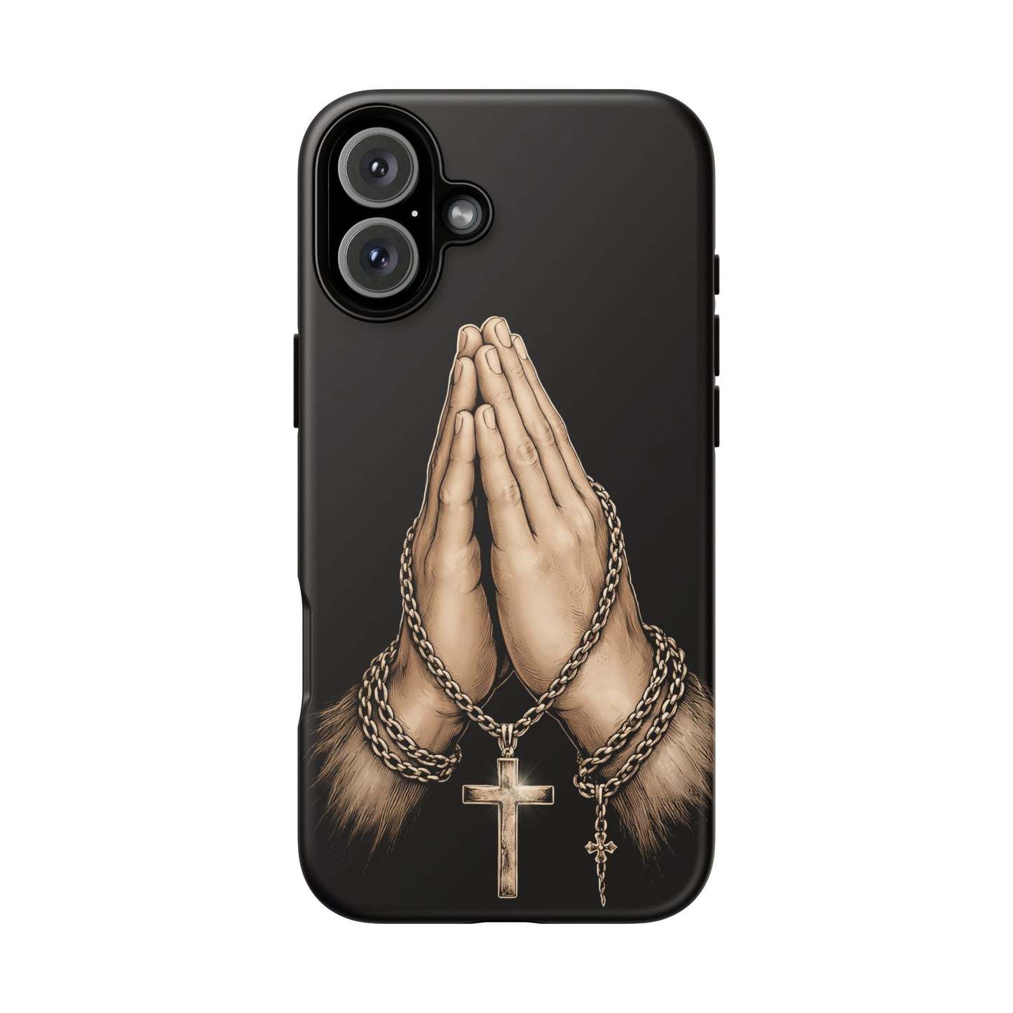 Praying Hands Cross Phone Case – Christian Faith Scripture Cover