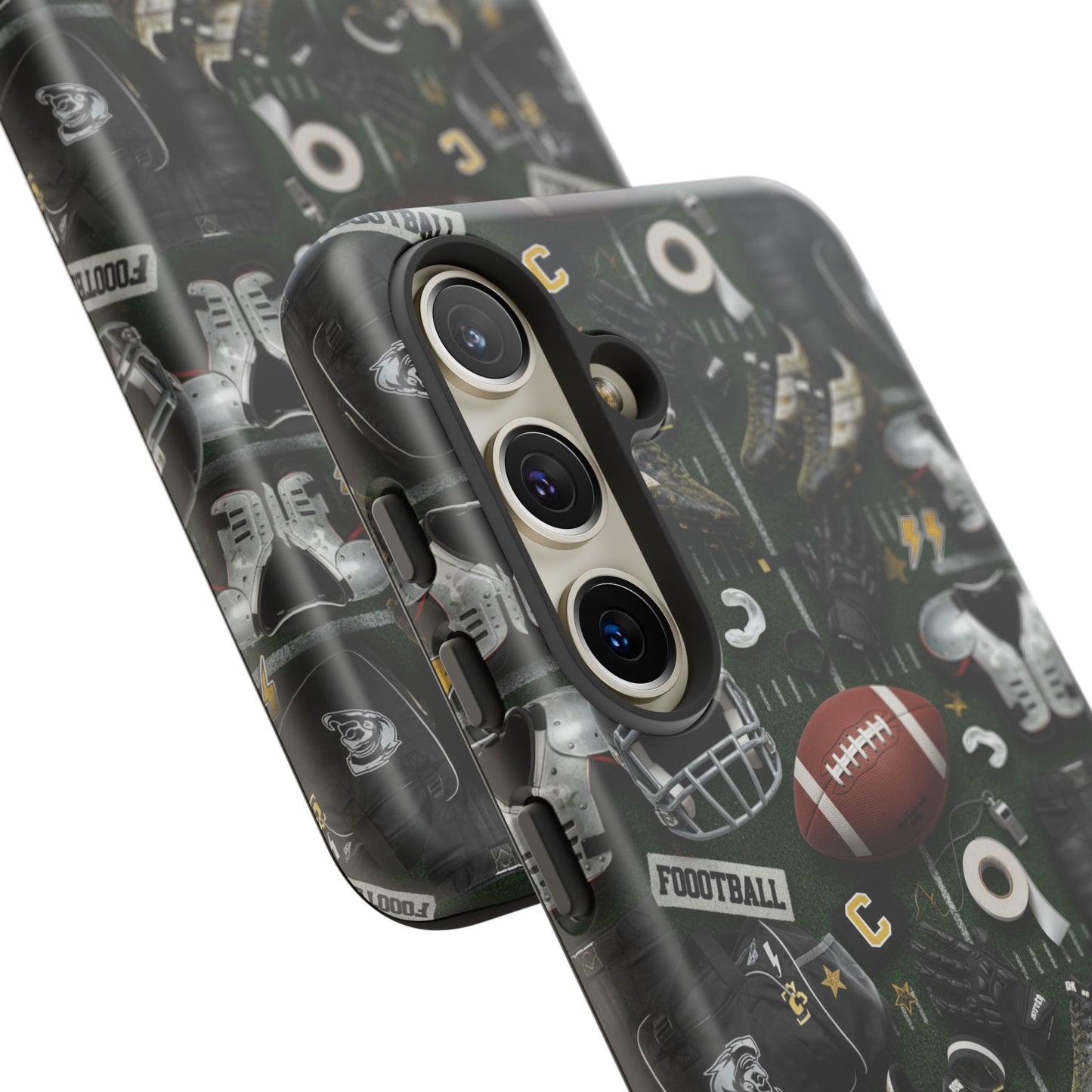 Football Pattern Phone Case – Sports Fan Tough Protective Game Day Case