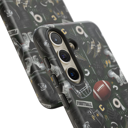 Football Pattern Phone Case – Sports Fan Tough Protective Game Day Case