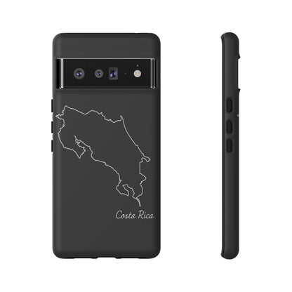 Costa Rica Outline Phone Case – Minimal Country Map Tough Case (iPhone, Samsung, Pixel)