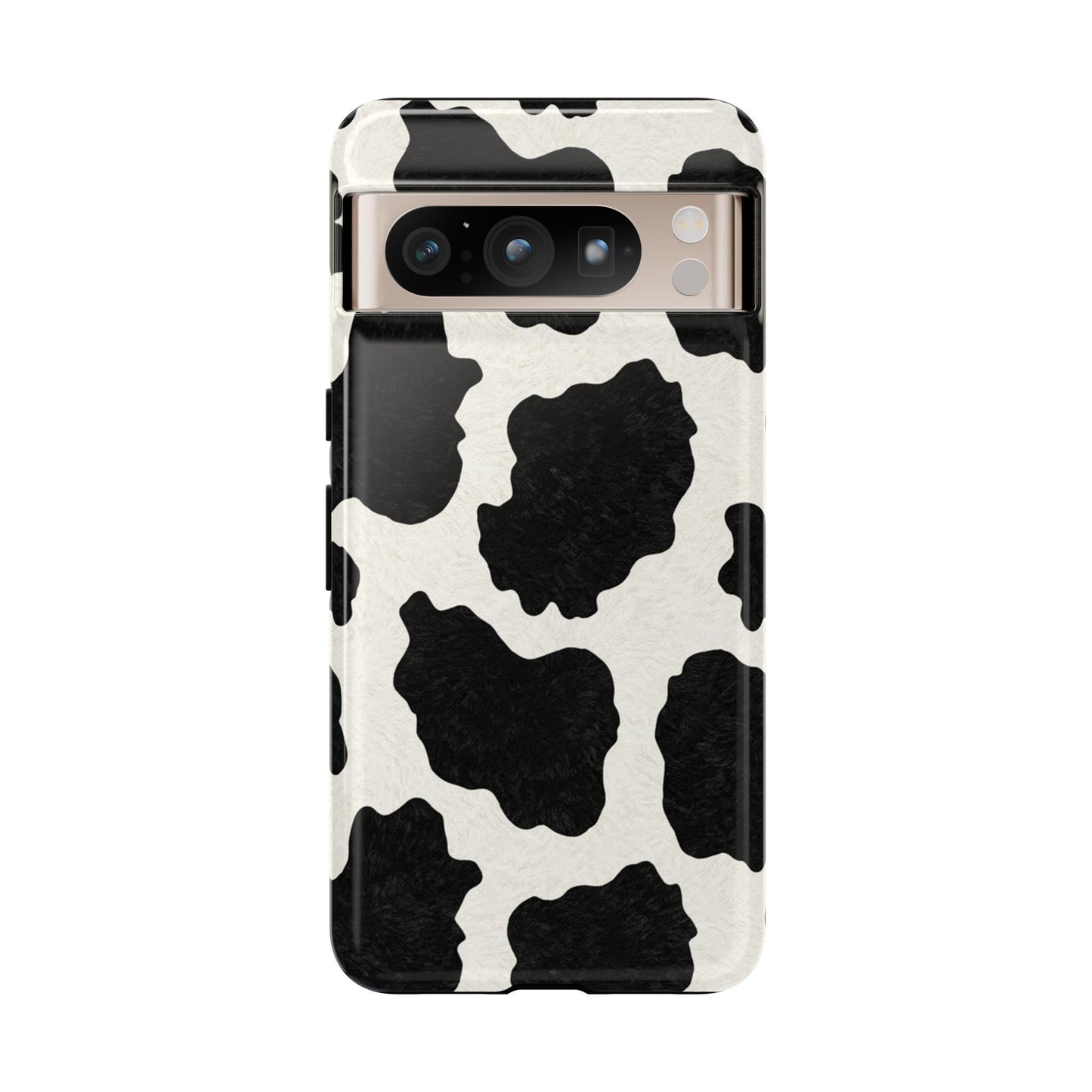 Black & White Cow Print Phone Case | Aesthetic Tough Protective Case
