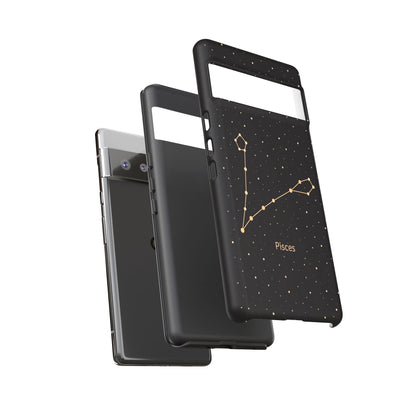 Pisces Zodiac Constellation Phone Case – Luxe Gold Celestial Cover