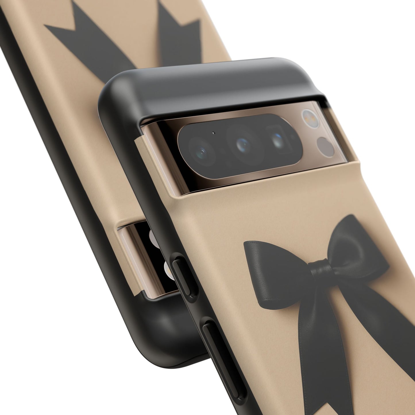 Black Bow Phone Case | Elegant Coquette Bow Design | Chic Neutral Tough Case for iPhone & Samsung