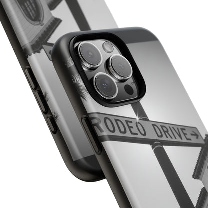 Rodeo Drive Phone Case | Los Angeles Aesthetic Black & White Photography | Luxury LA Street Tough Case for iPhone & Samsung