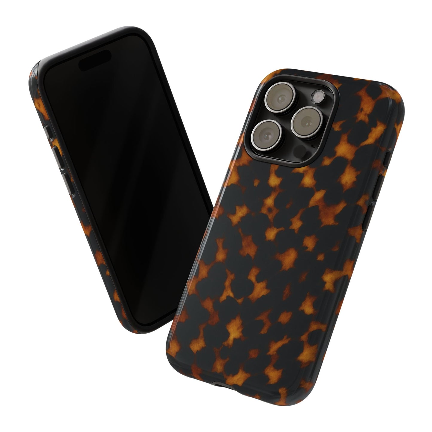 Tortoiseshell Pattern Tough Phone Case | Classic Leopard-Style Protective Cover