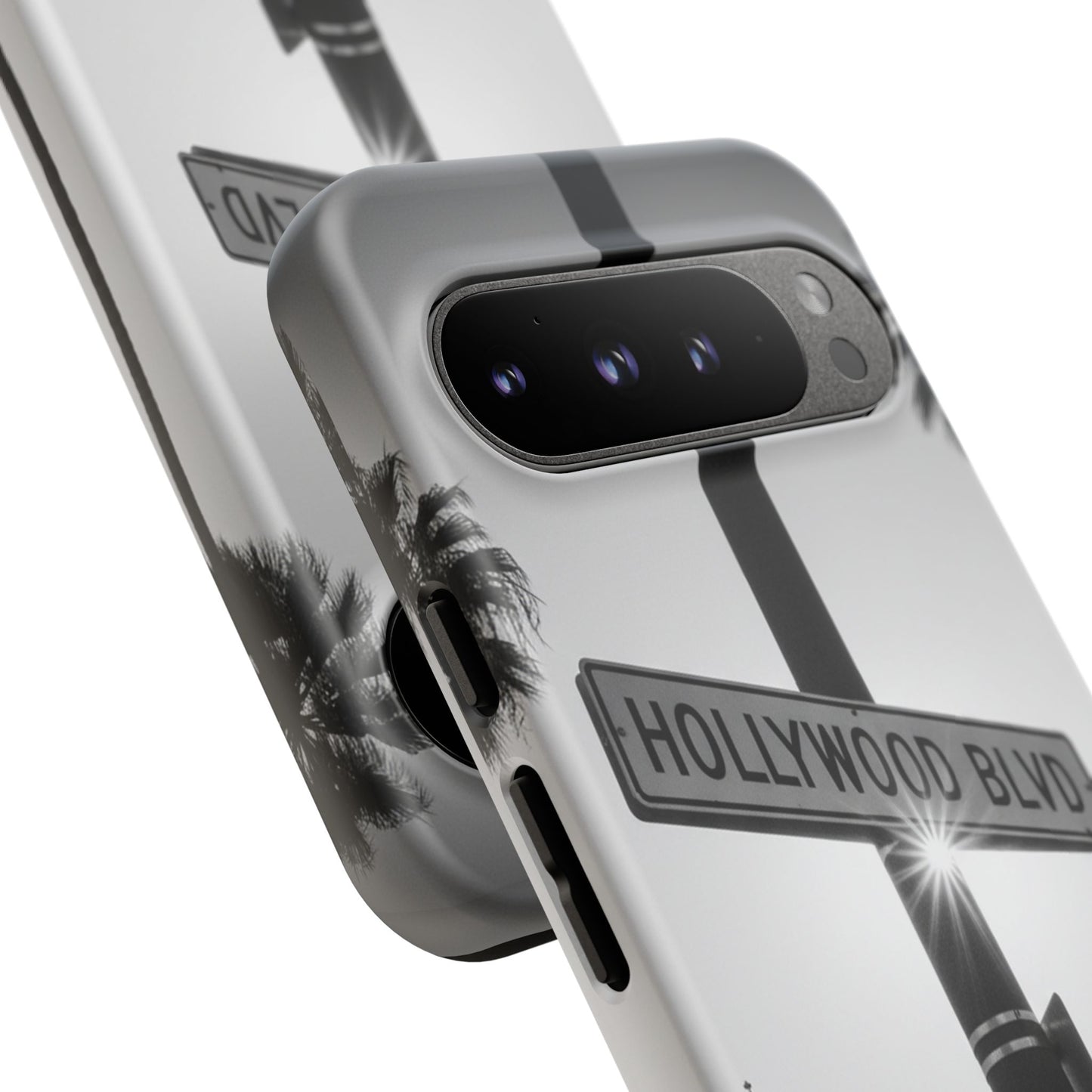 Hollywood Blvd Phone Case | Vintage Los Angeles Street Sign | Black & White LA Aesthetic