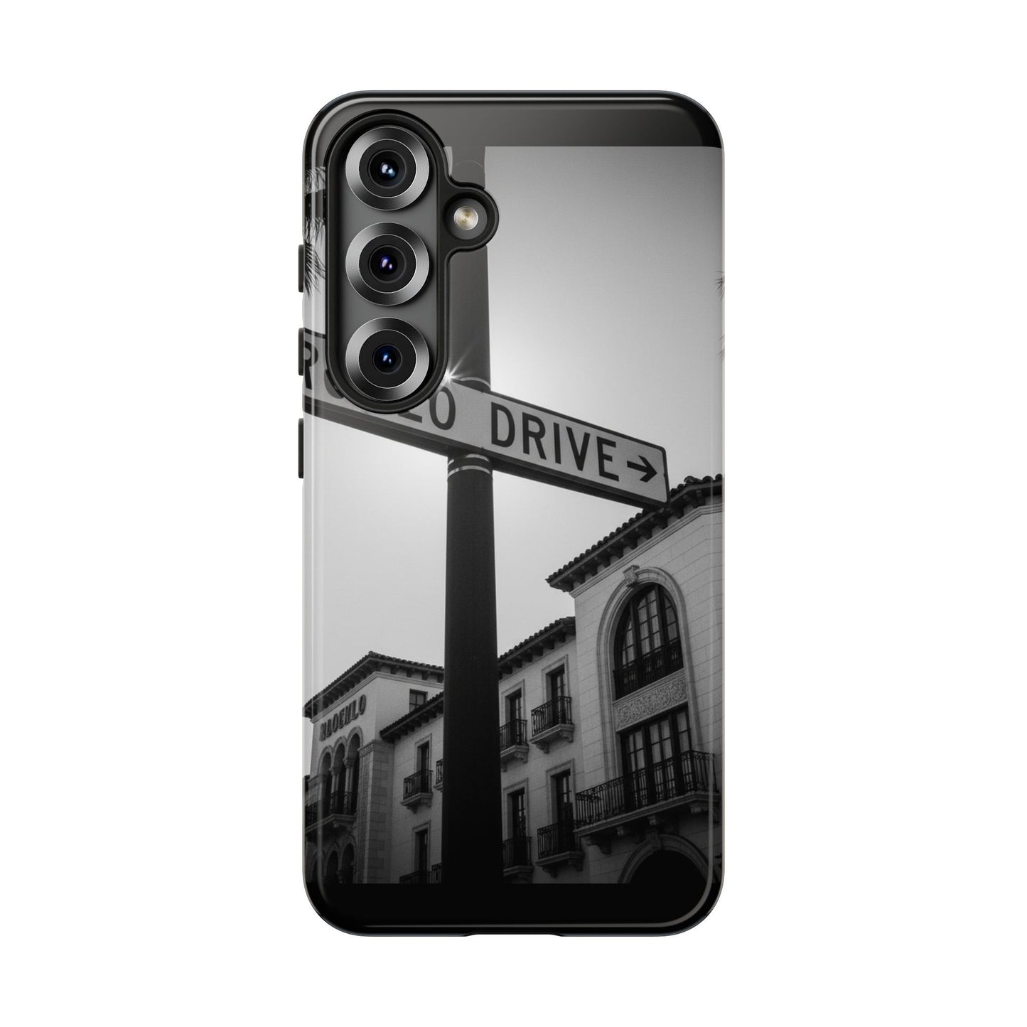 Rodeo Drive Phone Case | Los Angeles Aesthetic Black & White Photography | Luxury LA Street Tough Case for iPhone & Samsung