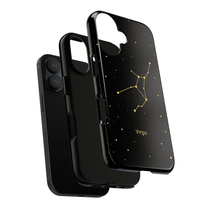 Virgo Zodiac Constellation Phone Case – Luxe Gold Celestial Cover