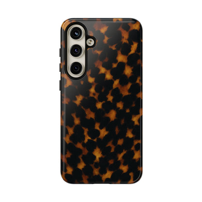 Tortoiseshell Pattern Tough Phone Case | Classic Leopard-Style Protective Cover