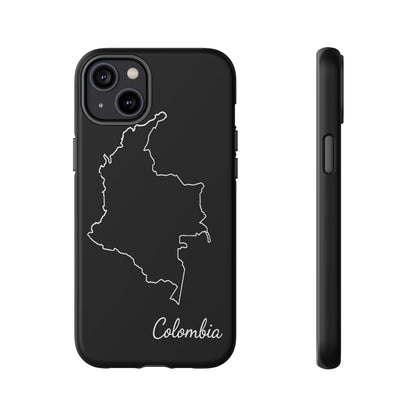 Colombia Outline Phone Case – Minimal Country Map Tough Case (iPhone, Samsung, Pixel)