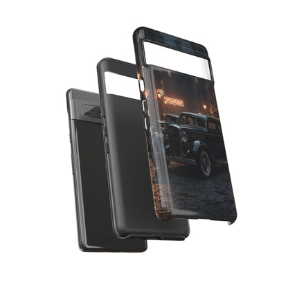 Vintage Classic Car Phone Case | Retro Noir Aesthetic | 1930s Street Scene Tough Case for iPhone & Samsung