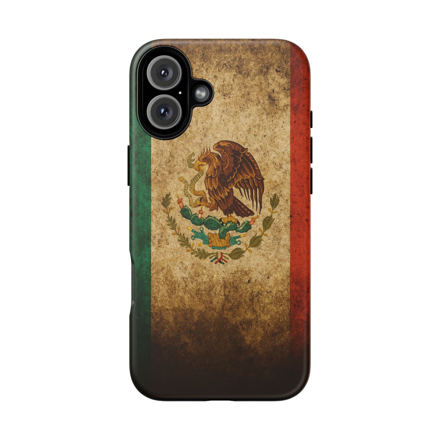 Vintage Mexico Flag Phone Case – Mexican Pride Grunge Flag Aesthetic Tough Case