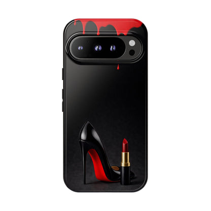 Dark Feminine Red Drip Phone Case – Gothic Glam Tough Cover