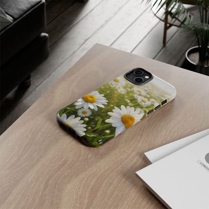 Daisy Phone Case – Floral Spring Field Tough Protective Case (iPhone, Samsung, Pixel)