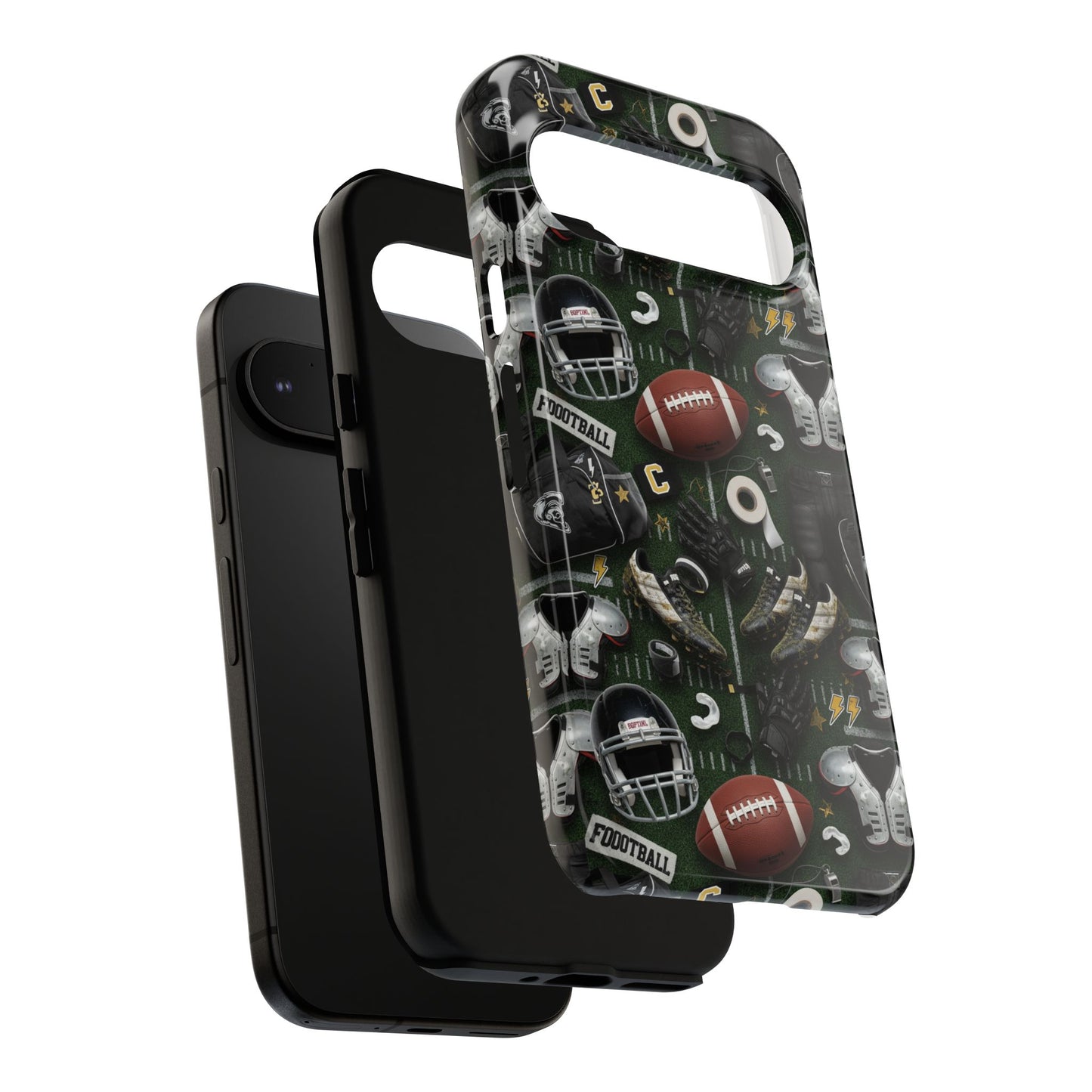 Football Pattern Phone Case – Sports Fan Tough Protective Game Day Case