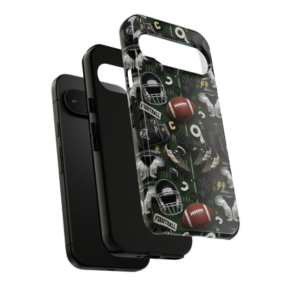 Football Pattern Phone Case – Sports Fan Tough Protective Game Day Case