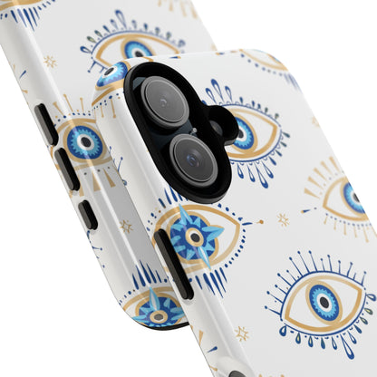 Blue Evil Eye Phone Case – Protective Slim Shockproof Cover for Iphone, Samsung Galaxy and Pixel