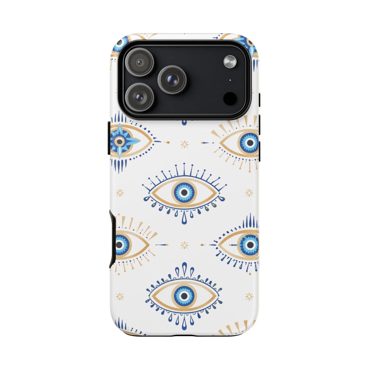 Blue Evil Eye Phone Case – Protective Slim Shockproof Cover for Iphone, Samsung Galaxy and Pixel