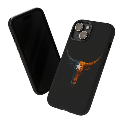 Texas Longhorn Skull Phone Case Western Cowboy Bull iPhone Samsung Cover