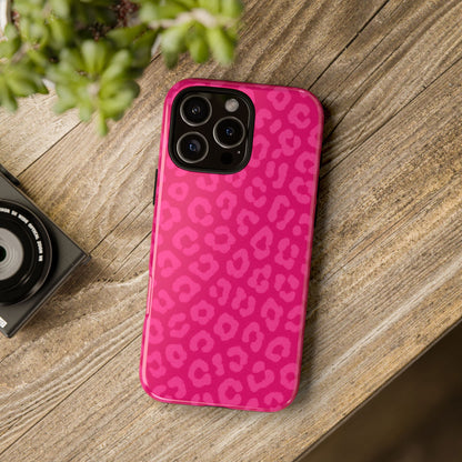 Hot Pink Leopard Print Phone Case – Bold Coquette Leopard Tough Case