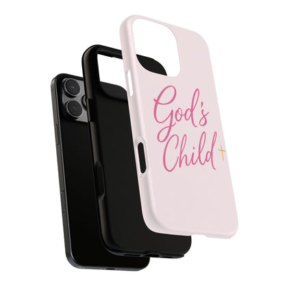 Gods Child Phone Case Christian Pink Aesthetic Tough iPhone Case