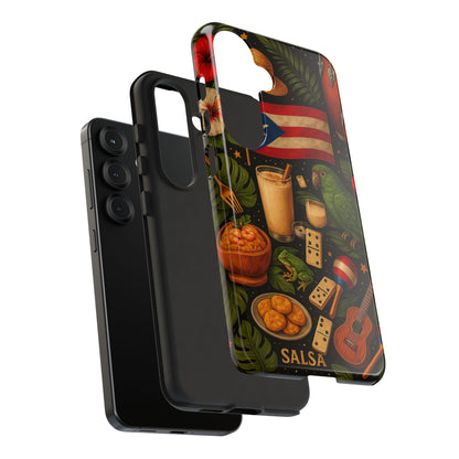 Puerto Rican Culture Phone Case | Boricua Icons Caribbean Aesthetic Tough Protective Case