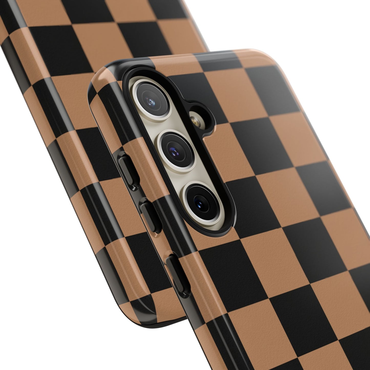 Brown Checkerboard Phone Case | Aesthetic Tough Protective Case