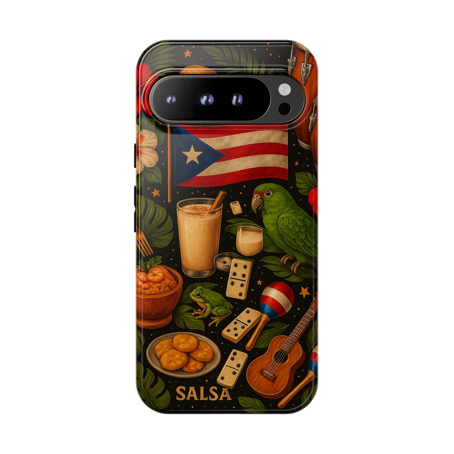 Puerto Rican Culture Phone Case | Boricua Icons Caribbean Aesthetic Tough Protective Case