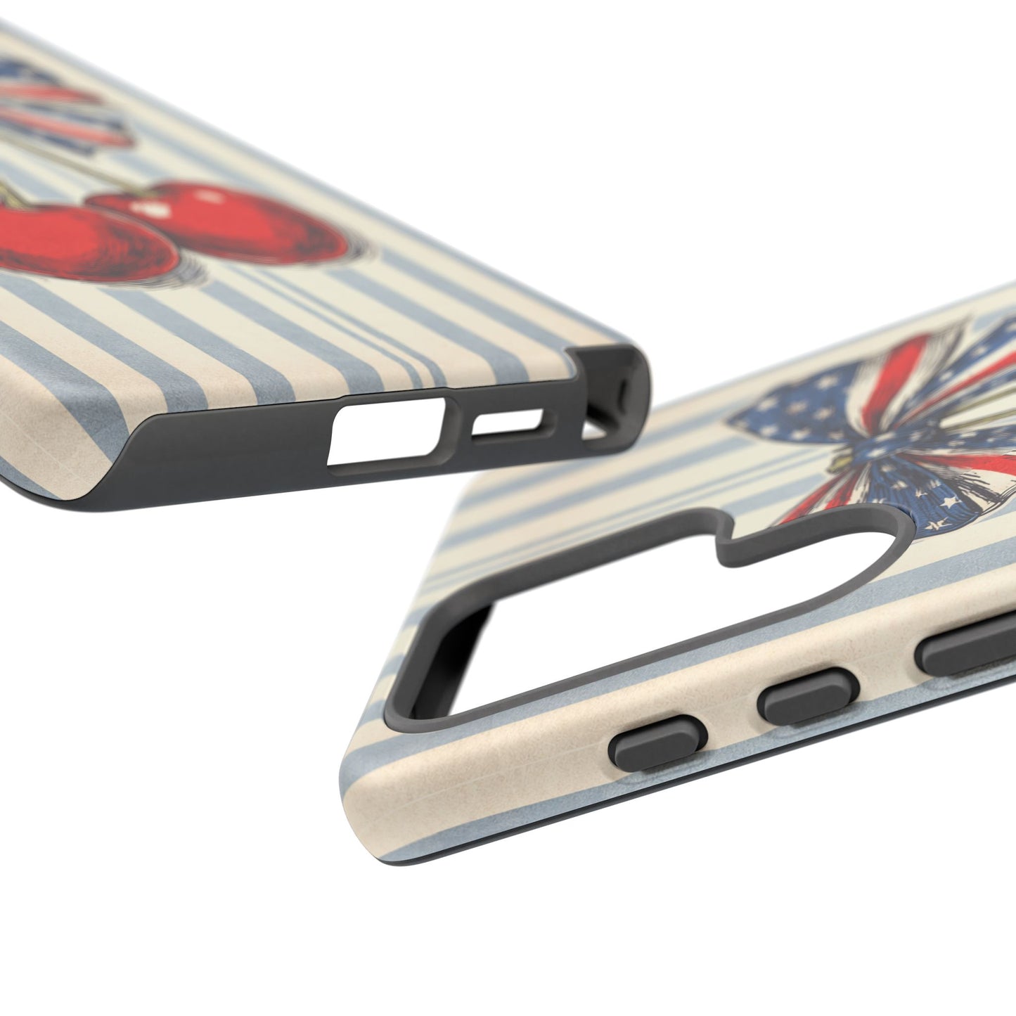 Patriotic Cherry Phone Case Americana Coquette Aesthetic iPhone Samsung
