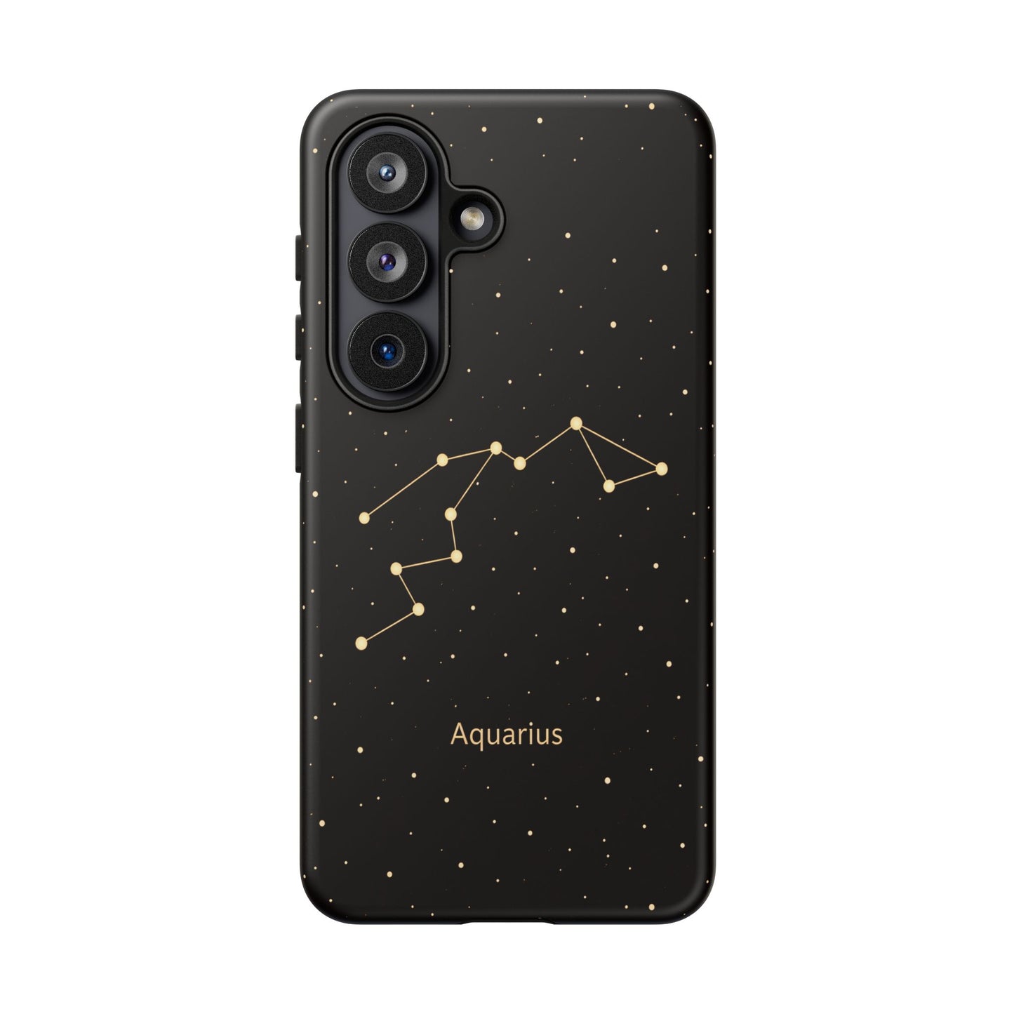 Aquarius Zodiac Constellation Phone Case – Luxe Gold Celestial Cover