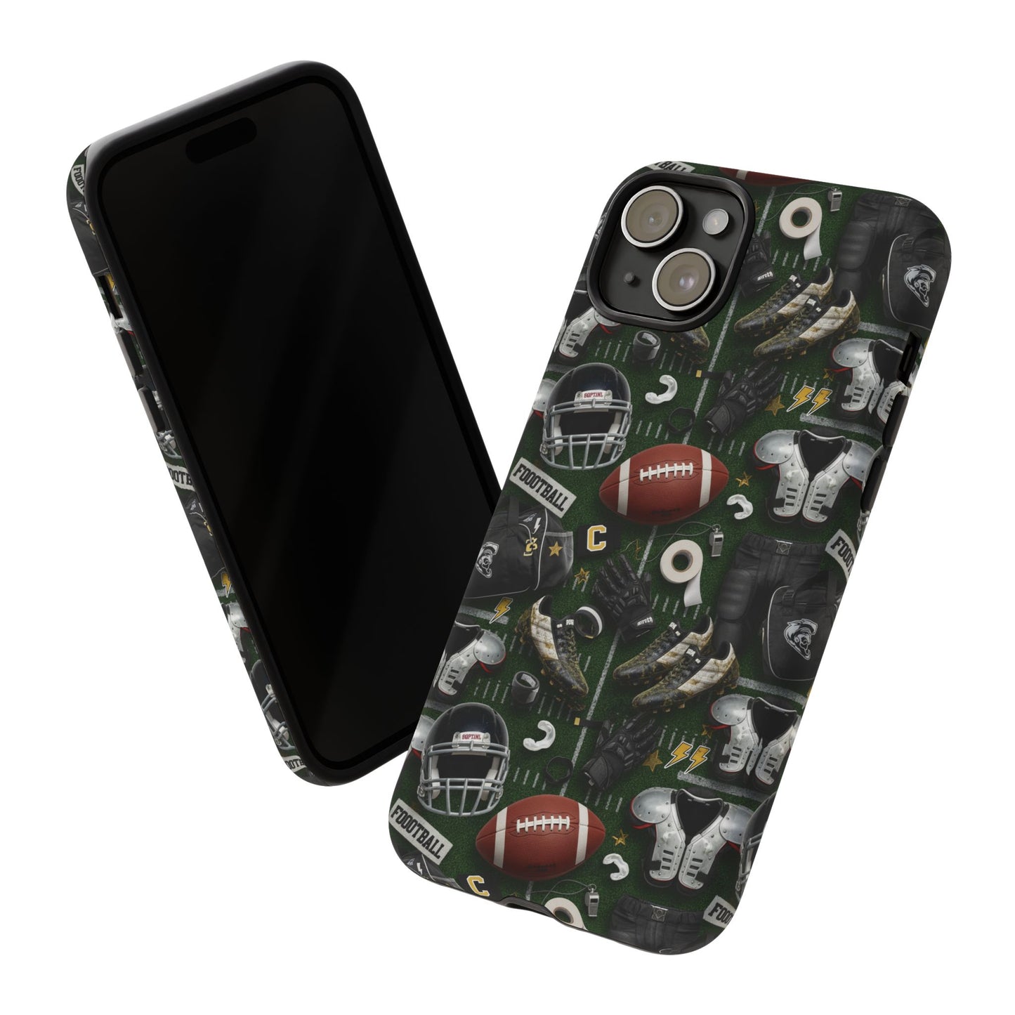 Football Pattern Phone Case – Sports Fan Tough Protective Game Day Case