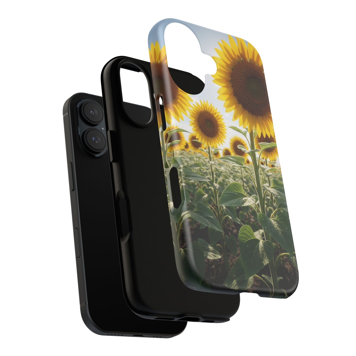 Sunflower Field Phone Case | Golden Hour Floral Aesthetic | Bright Summer Tough Case