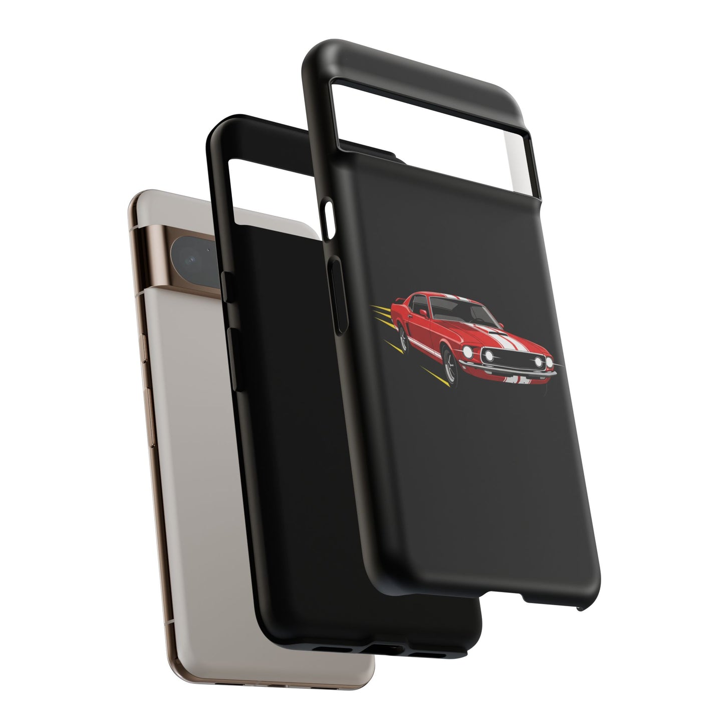 Red Muscle Car Phone Case – Classic Car Racing Tough Protective Case