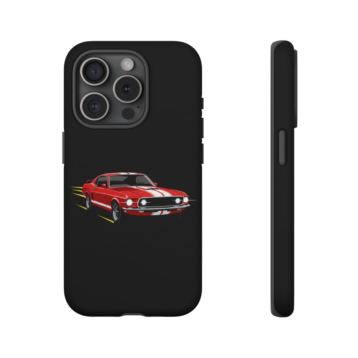 Red Muscle Car Phone Case – Classic Car Racing Tough Protective Case