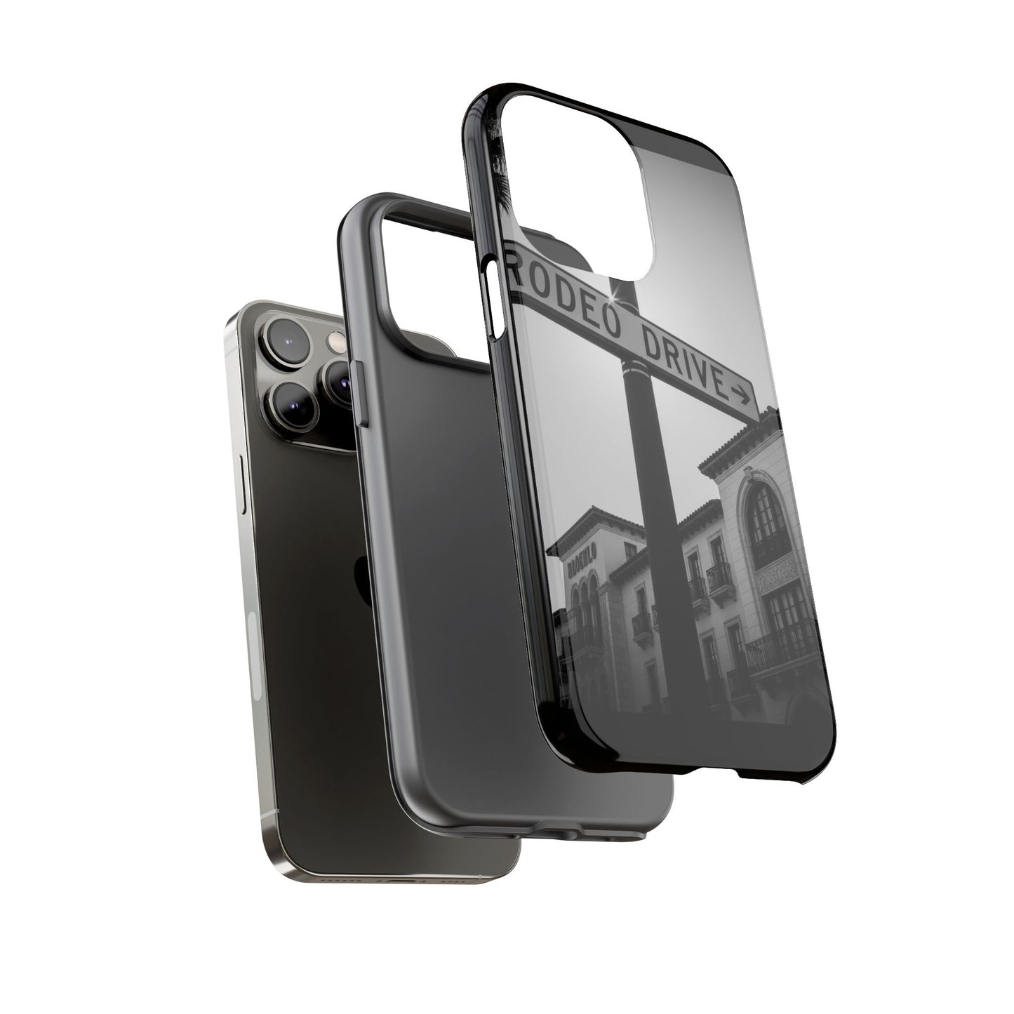 Rodeo Drive Phone Case | Los Angeles Aesthetic Black & White Photography | Luxury LA Street Tough Case for iPhone & Samsung