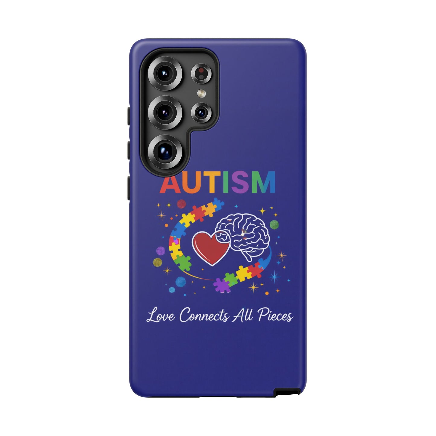 Autism Awareness Tough Case – "Love Connects All Pieces" Phone Case for Iphone, Samsung Galaxy and Pixel