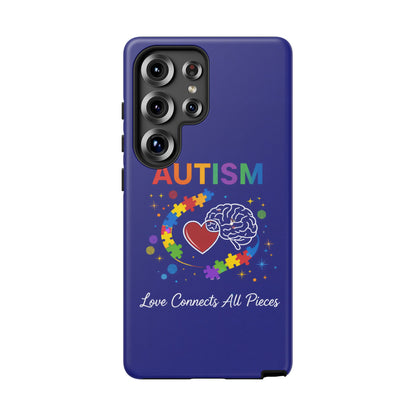 Autism Awareness Tough Case – "Love Connects All Pieces" Phone Case for Iphone, Samsung Galaxy and Pixel