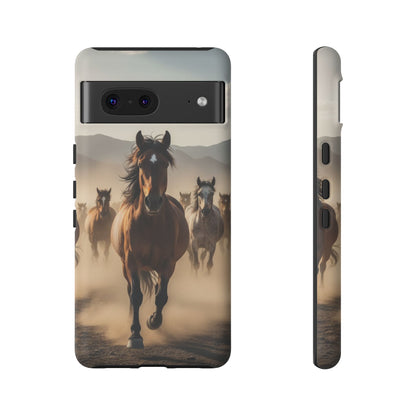Running Horses Phone Case | Wild Mustang Herd Tough Protective Cover