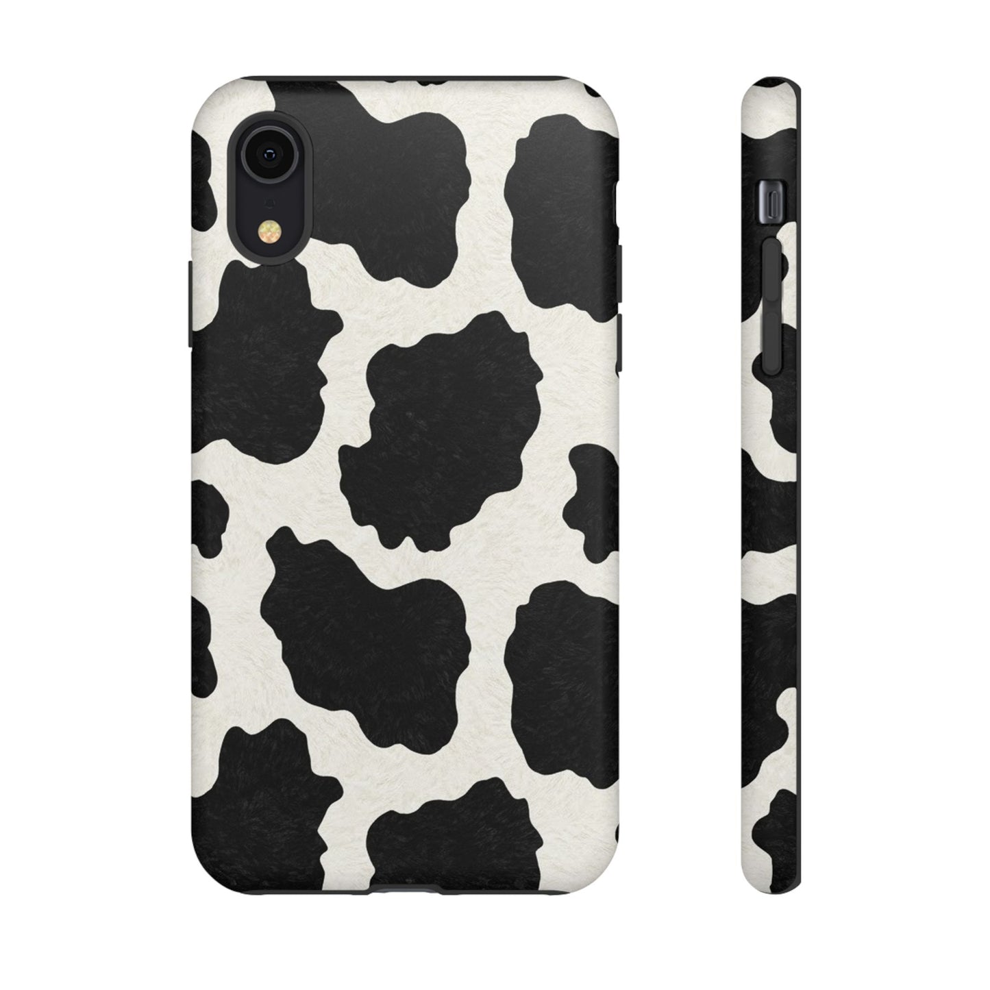 Black & White Cow Print Phone Case | Aesthetic Tough Protective Case