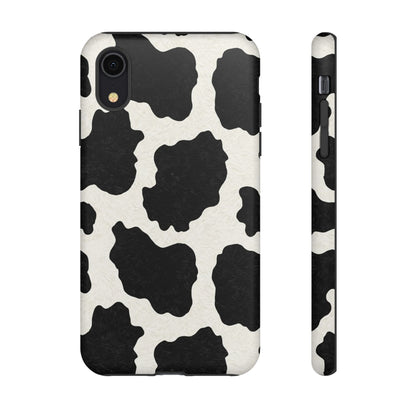 Black & White Cow Print Phone Case | Aesthetic Tough Protective Case