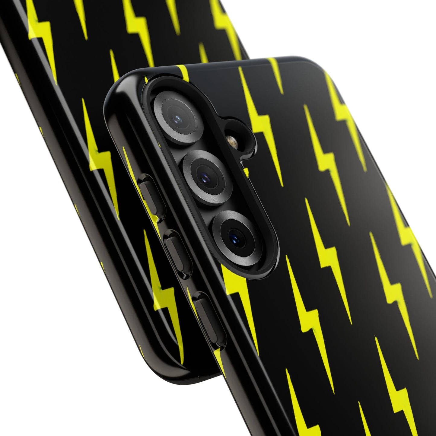Yellow Lightning Bolt Tough Phone Case | Bold Electric Pattern Case for Iphone, Samsung Galaxy and Pixel
