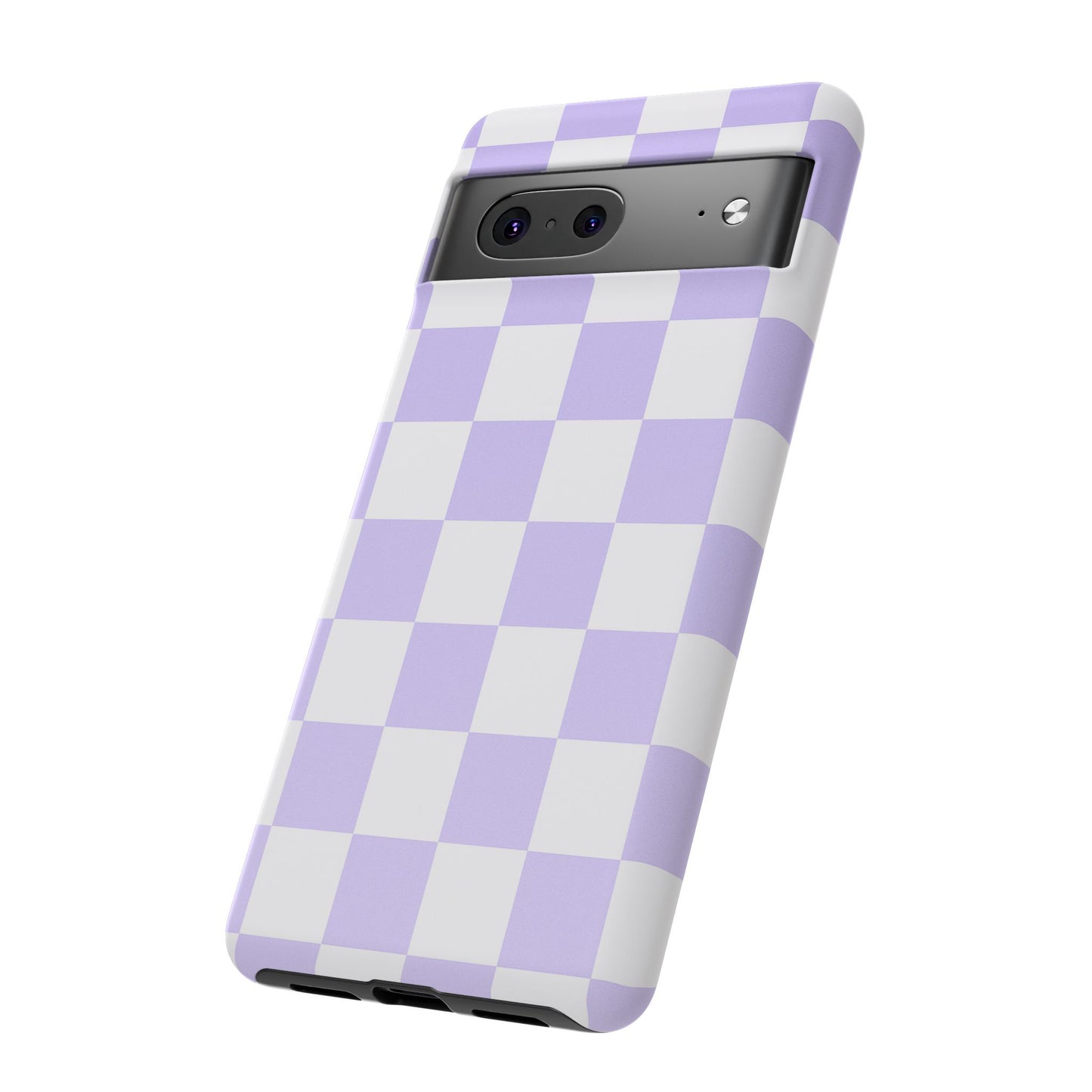 Lavender Checkerboard Phone Case | Pastel Aesthetic Tough Case