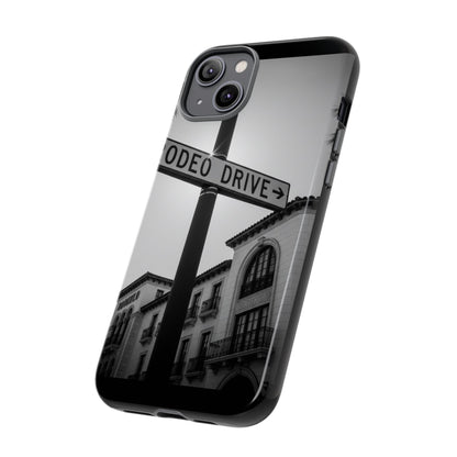 Rodeo Drive Phone Case | Los Angeles Aesthetic Black & White Photography | Luxury LA Street Tough Case for iPhone & Samsung