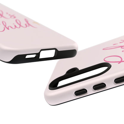 Gods Child Phone Case Christian Pink Aesthetic Tough iPhone Case