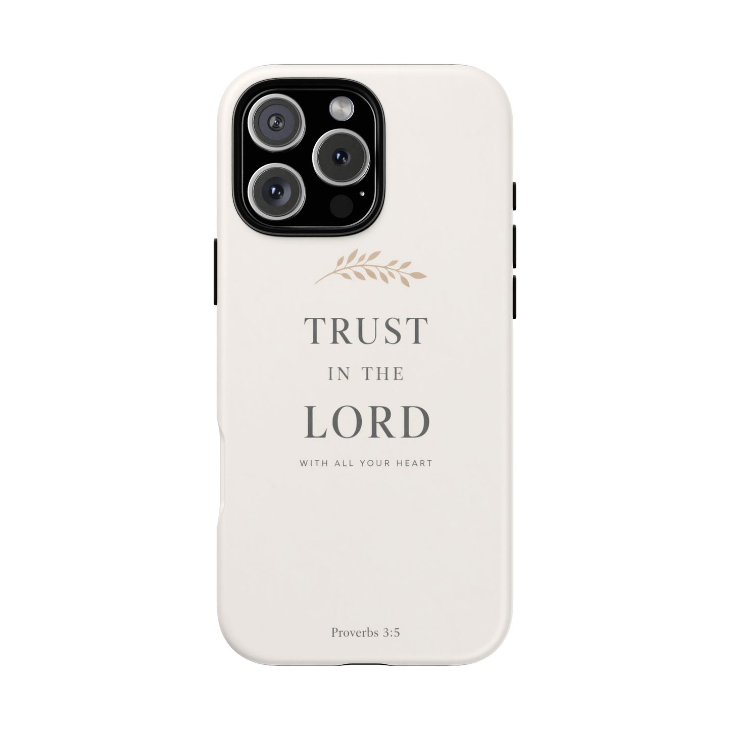 Proverbs 3:5 Christian Phone Case Trust in the Lord Minimalist Faith Cover